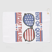 Serviette De Golf Fin du devis Répéter The Line American Patriotic b (Horizontal)