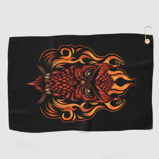 Serviette De Golf Fire owl (Horizontal)
