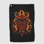 Serviette De Golf Fire owl (Devant)
