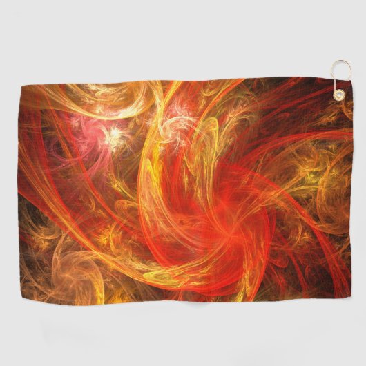Serviette De Golf Firestorm Nova Art Abstrait (Horizontal)