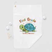 Serviette De Golf First Grade Turtle-y Awesome 1st Grade Back to Sch (En situation)