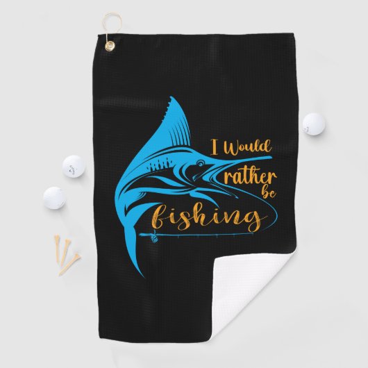 Serviette De Golf Fisher I Would Rather Be Fishing (En situation)