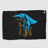 Serviette De Golf Fisher I Would Rather Be Fishing (Horizontal)
