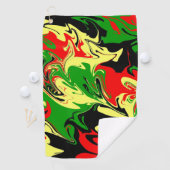 Serviette De Golf Fissures afrocentriques (En situation)