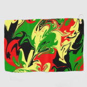 Serviette De Golf Fissures afrocentriques (Horizontal)