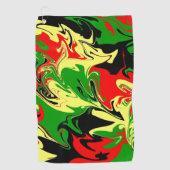 Serviette De Golf Fissures afrocentriques (Devant)