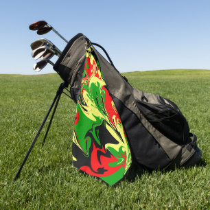 Serviette De Golf Fissures afrocentriques 
