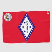 Serviette De Golf Flag de l'Arkansas (Horizontal)