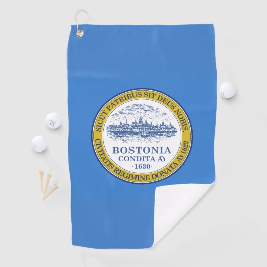Serviette De Golf Flag of Boston, Massachusetts  (En situation)