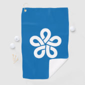Serviette De Golf Flag of Fukuoka Prefecture, Japan (En situation)
