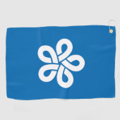Serviette De Golf Flag of Fukuoka Prefecture, Japan (Horizontal)