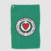 Serviette De Golf Flag of Worcester, Massachusetts (Devant)