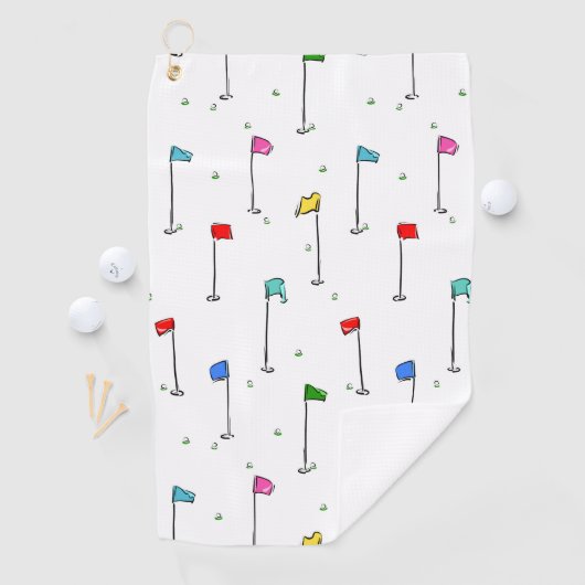 Serviette De Golf Flags de golf 'n Pins (En situation)