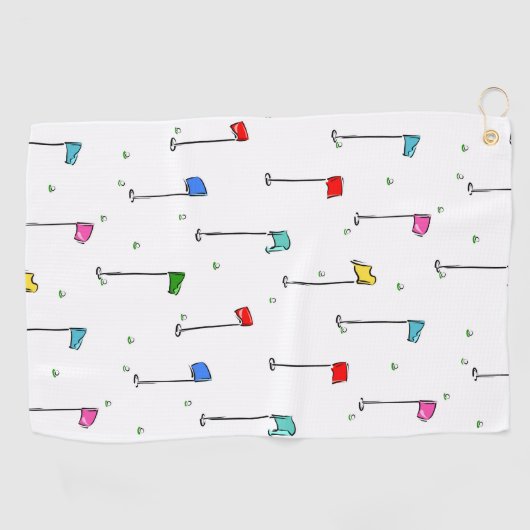 Serviette De Golf Flags de golf 'n Pins (Horizontal)