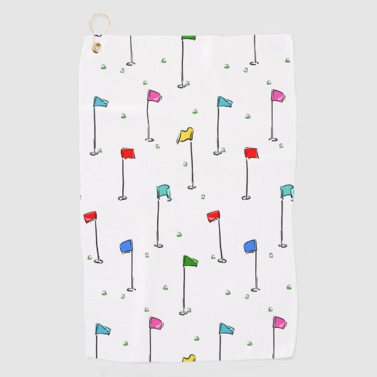Serviette De Golf Flags de golf 'n Pins (Devant)