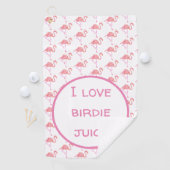 Serviette de golf Flamant rose (En situation)