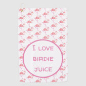 Serviette de golf Flamant rose (Devant)
