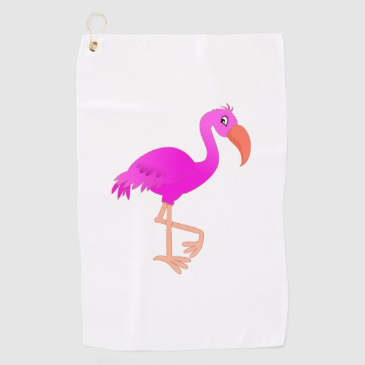 Serviette De Golf Flamant rose (Devant)