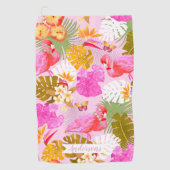 Serviette De Golf Flamant rose Garden Rose (Devant)