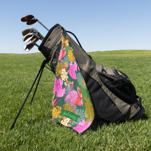 Serviette De Golf Flamant rose Garden Vert foncé (Vert)