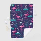 Serviette De Golf Flamant rose mignon Motif sans couture (En situation)