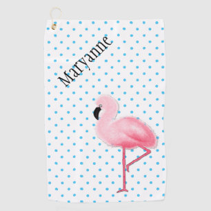 Serviette de golf Flamant rose rose