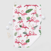 Serviette De Golf Flamants roses Love Motif (En situation)