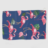 Serviette De Golf Flamants roses Love Motif 2 (Horizontal)