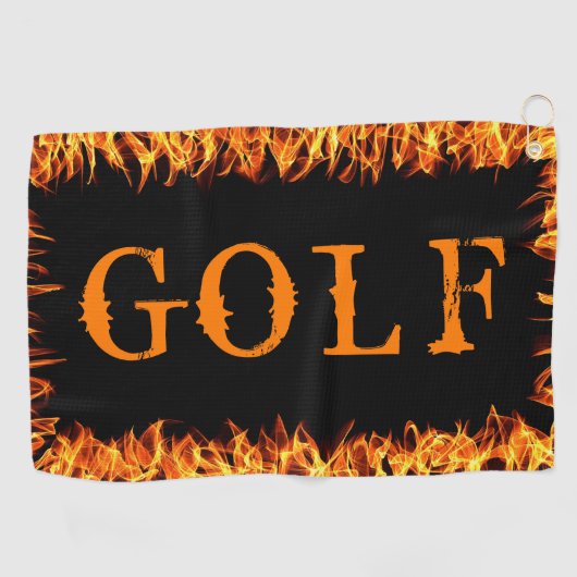 Serviette De Golf Flames (Horizontal)