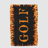 Serviette De Golf Flames (Devant)