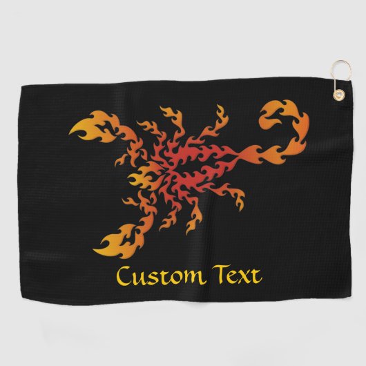 Serviette de golf Flames Scorpion (Horizontal)
