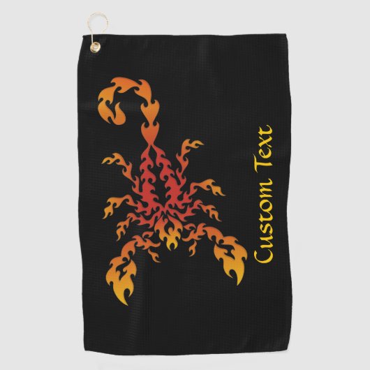 Serviette de golf Flames Scorpion (Devant)