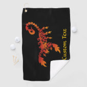 Serviette de golf Flames Scorpion (En situation)