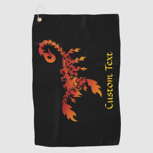 Serviette de golf Flames Scorpion (Devant)