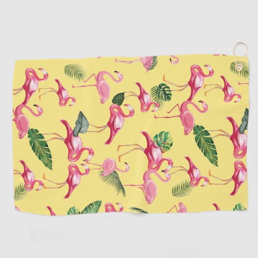 Serviette De Golf Flamingos Love Pattern 3 (Horizontal)