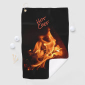 Serviette De Golf Flammes de Chef Chaud Flammes Feu BQ Griller Servi (En situation)