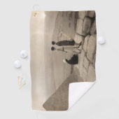 Serviette De Golf Flapper Girls Sunrise Khufu Pyramid, Égypte 1920 (En situation)