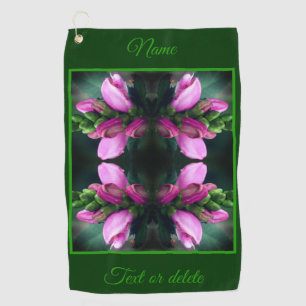 Serviette De Golf Fleur à tête rose Abstraite personnalisée