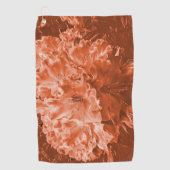 Serviette De Golf Fleur agrandie avec léger relief, saumon brun (Devant)