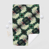 Serviette De Golf Fleur Azalea Blanc Avec Motif Raindrops (En situation)