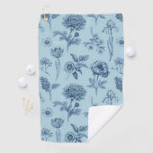 Serviette De Golf Fleur Bleue (En situation)
