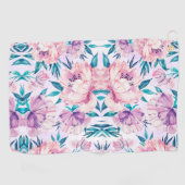 Serviette De Golf Fleur d'aquarelle (Horizontal)