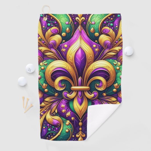 Serviette De Golf fleur de lis (En situation)