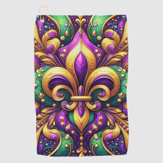 Serviette De Golf fleur de lis (Devant)