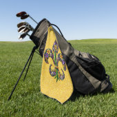 Serviette De Golf Fleur de lis Floral Mardi Gras (Vert)