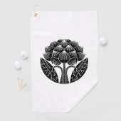 Serviette De Golf Fleur de lotus debout (En situation)