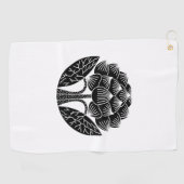 Serviette De Golf Fleur de lotus debout (Horizontal)