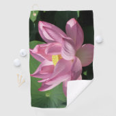 Serviette De Golf Fleur de lotus rose IV (En situation)