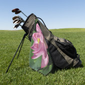 Serviette De Golf Fleur de lotus rose IV (Vert)