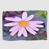 Serviette De Golf Fleur de marguerite rose (Horizontal)